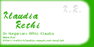 klaudia rethi business card