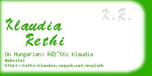 klaudia rethi business card